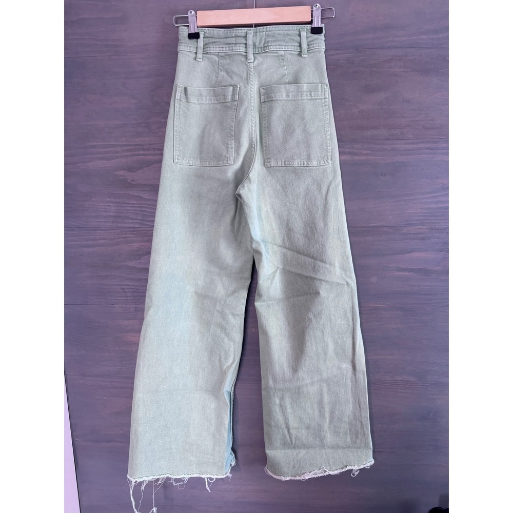 Zara The Marine Straight‎ JeansWomen's Size 0 Green - Picture 3 of 4